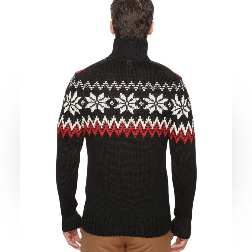 Dale of Norway Myking Nordic Merino Wool Black Chunky Knit Men’s Sweater L NEW - Picture 2 of 16